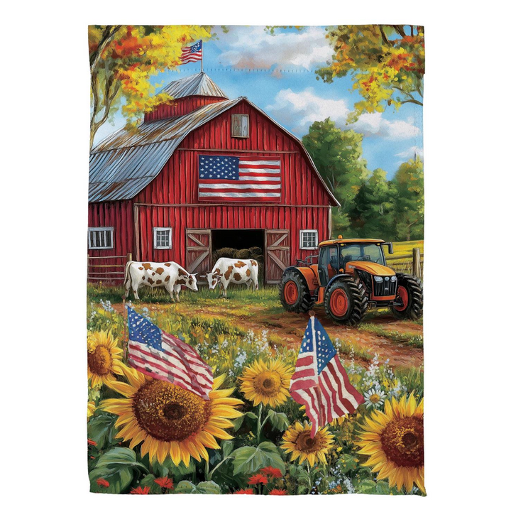 Patriotic Land Suede House Flag - SXBF7LSHF425