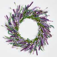 22" LAVENDER WREATH (PC) 3361