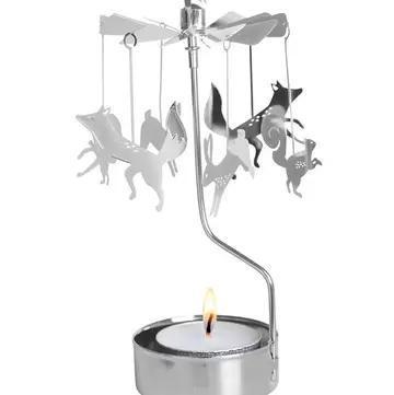 Rotary Candleholder - Forest Animals, Silver - 90-AN300