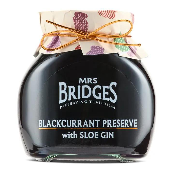 Mrs Bridges - Blackcurrant Preserve with Sloe Gin 12 oz - MB-839CS