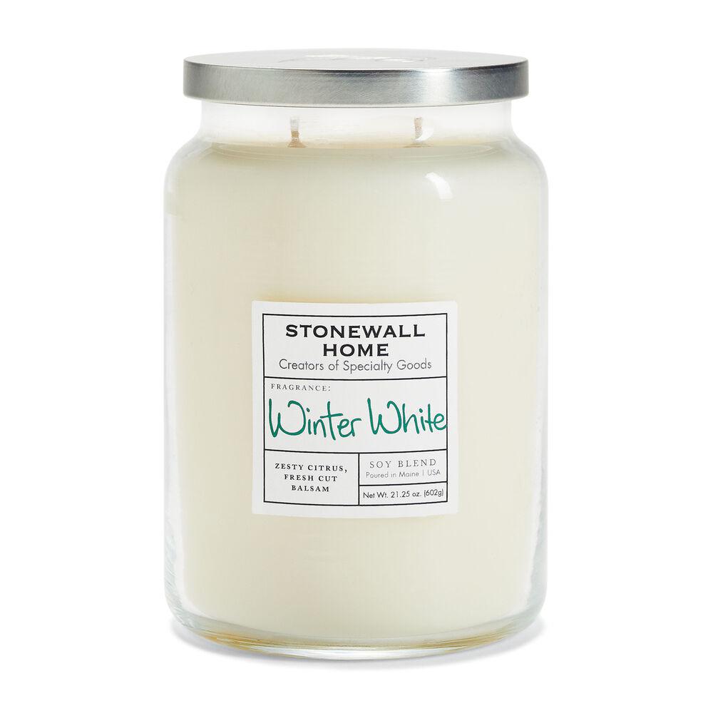 Stonewall Kitchen - Winter White Large Apothecary Candle 21.25 oz Jar - 652615 DISVEN