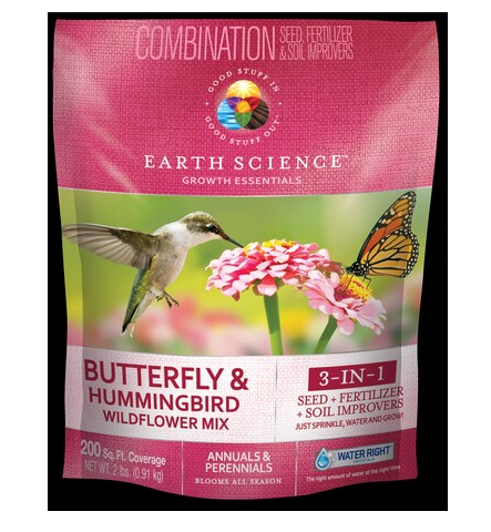 Earth Science - Wildflower Butterfly & Hummingbird Mix 2lb 200 sq ft - 83020022