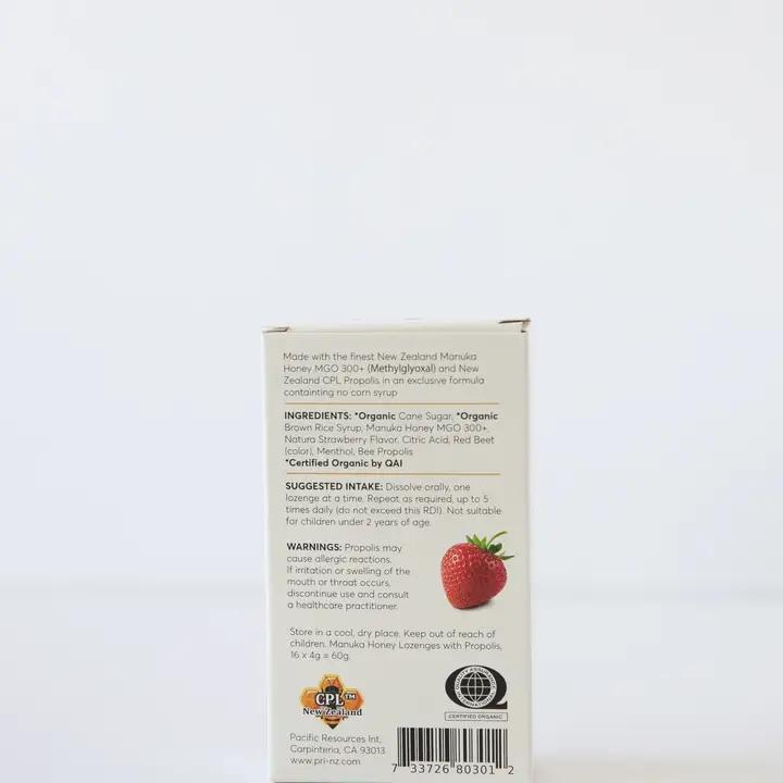 Pacific Resources - Manuka Honey Strawberry Lozenges 2.88 oz - 80301