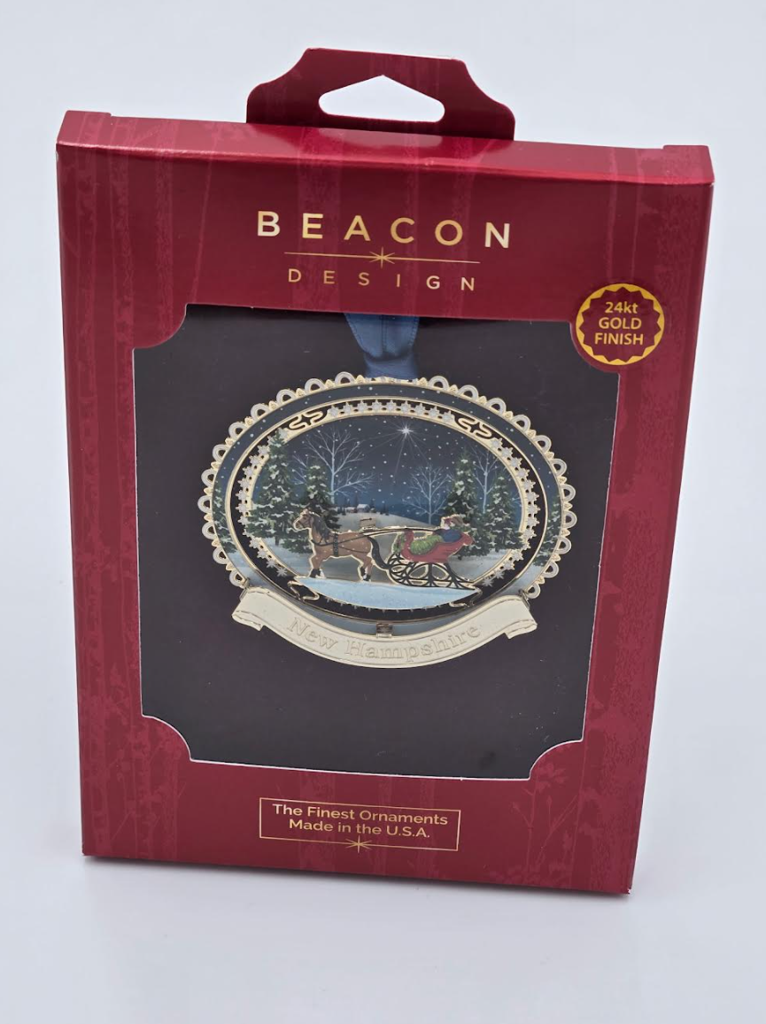 Beacon Design - Horse and Sleigh NH Ornament - 64904