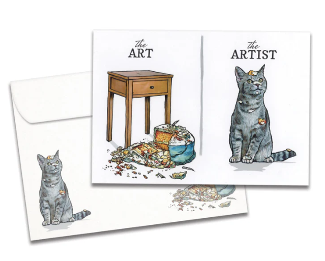 Tree-Free Greetings - Birthday Card - Cat Artist - 22518
