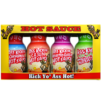 Ass Kickin' - 4 Pack Mini Bottle Hot Sauce MB4PK