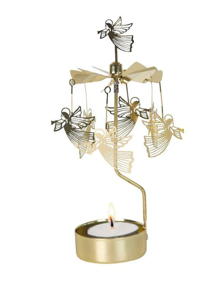 Rotary Candleholder - Flying Angel, Gold - 90-AN112