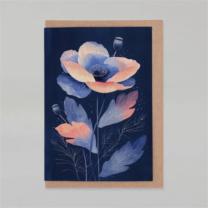 Botanopia - Oriental Poppy | Everyday Greeting Card | Birth Month Flower - GC092