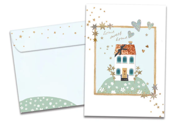 Tree-Free Greetings - New Home Card - Sparkly House - 22498