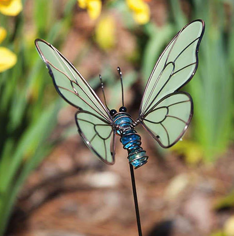 Glow in the Dark Garden Stake - Pollinator Garden Garden Stake - Assorted Styles - P355