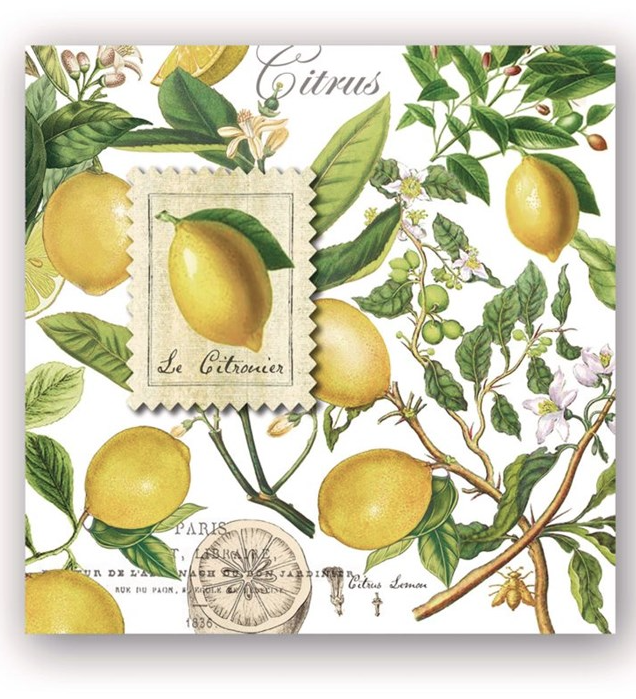 Stonewall Kitchen - Michel Design Works - Lemon Basil Cocktail Napkin - 814008