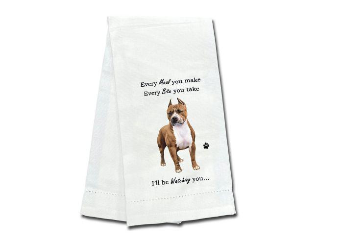 E&S Pets - Pit Bull, brindle & White Kitchen Towel 711-26
