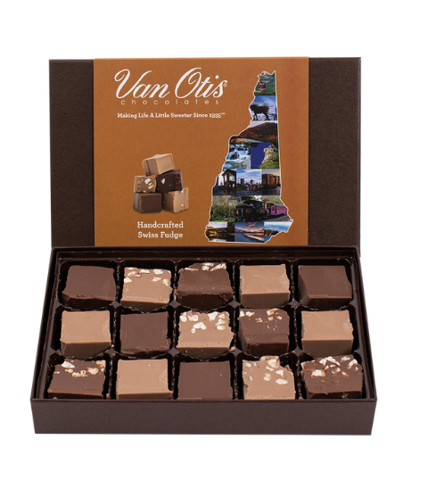Van Otis - 15 Piece New Hampshire Souvenir Box Swiss Fudge 8.5 oz 2016A