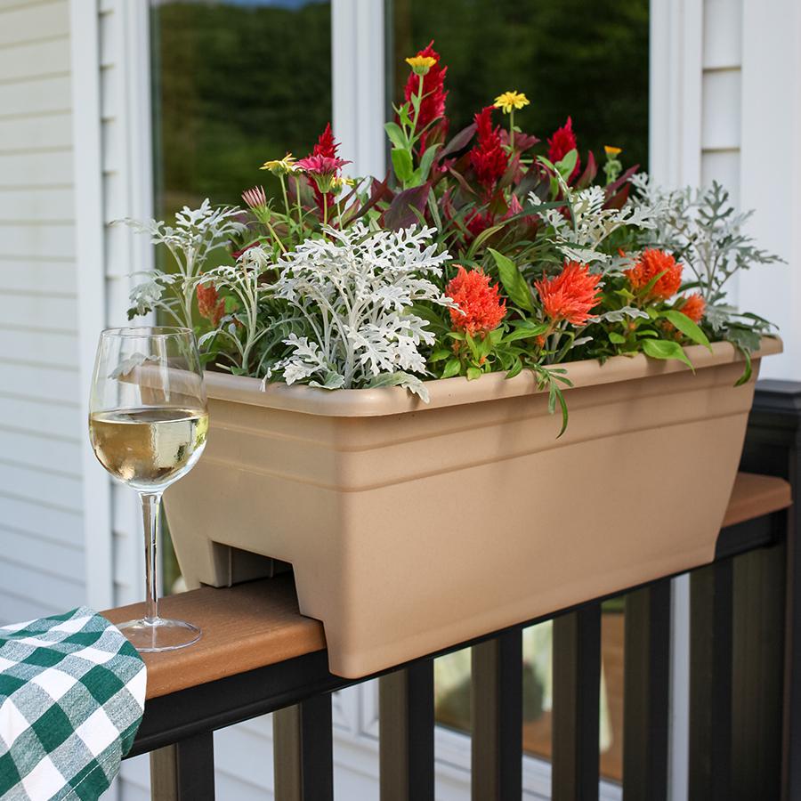 HC 24" Deck Rail Box Planter in Warm Gray 80282468