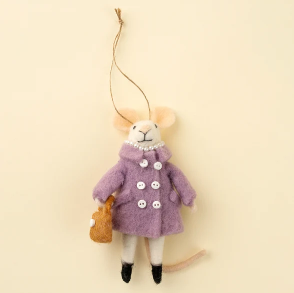Glamorous Gloria Mouse Holiday Ornament - 5-1873