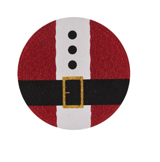 Park Designs - Santa Suit Printed Braided Placemat - 9830-010