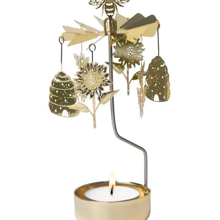 Rotary Candleholder - Bee Mine, Gold - 90-AN606G