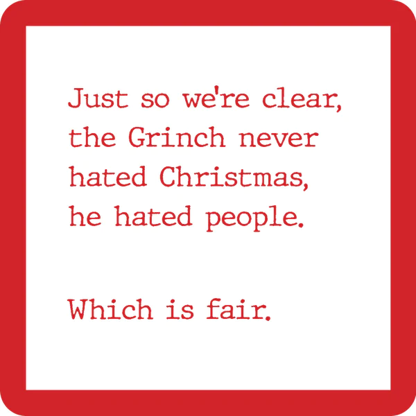 Drinks On Me: Coaster: Grinch 1253
