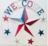 35" Red, White, Blue Welcome in Ring - 922-23203