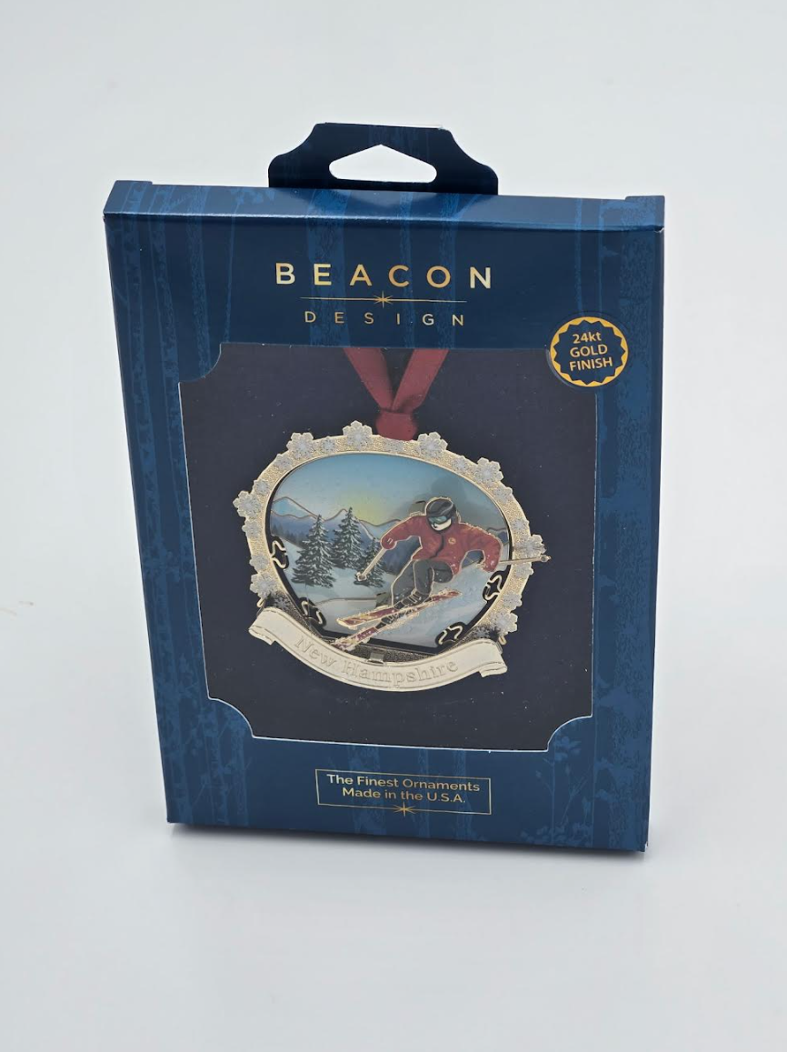 Beacon Design - Downhill Skier NH Ornament - 68056