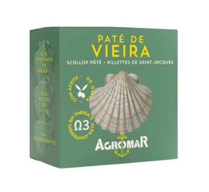 Agromar - Sea Scallop Pate ( Paté de vieira, lata ) 3.5 oz - AGRO-2634