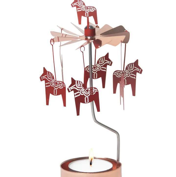Rotary Candleholder - Dala Horse, Red - 90-AN403R