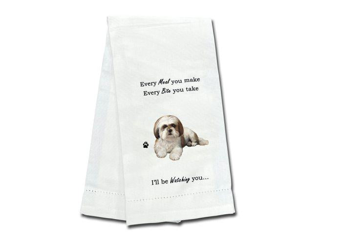E&S Pets - Shih Tzu, tan and white puppy cut Kitchen Towel 711-87