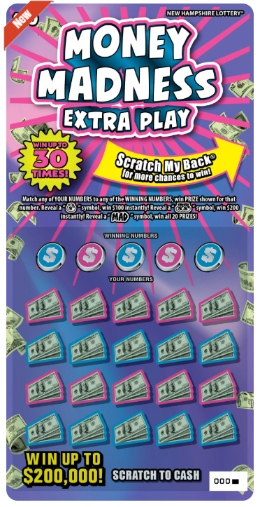Scratch - $10 - Money Madness Extra Play - 1702