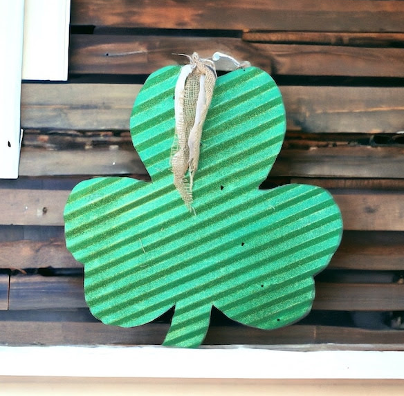 Rustic Tin Shamrock Wall Hanging