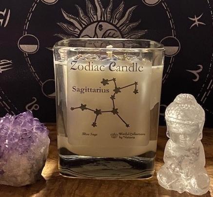 Blissful Collections by Victoria - Sagittarius Candle 10 oz Cube w/ Lid - 1205