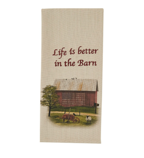 Park Designs - Life In Barn Dishtowel - 7499-831