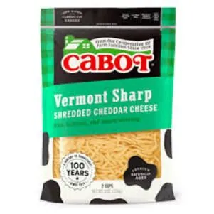 Cabot Creamery - Shredded Cheddar Sharp - 8 OZ 1151 DISCO
