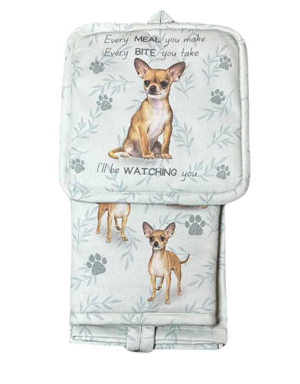 E&S Pets - Chihuahua Tan - 3 Piece Kitchen Set - 311-10