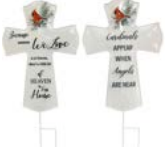 24"x12" Cardinal on Branch Cross Stake - Two Assorted Styles ( Sold Individually ) - 939-01398