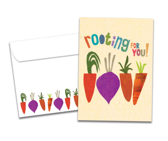 Tree-Free Greetings - Support & Encouragement Card - Rooting For You 22560