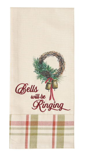 Park Designs - Cowbell Christmas Decorative Dishtowel  - 9837-106