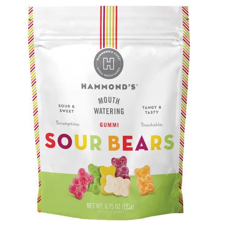 Hammond's Candies - Sweet & Sour Candy - Gummi Bears 6.75 oz Bag - LK03508