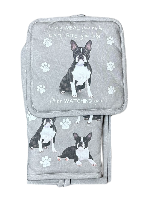 E&S Pets - Boston Terrier - 3 Piece Kitchen Set - 311-76