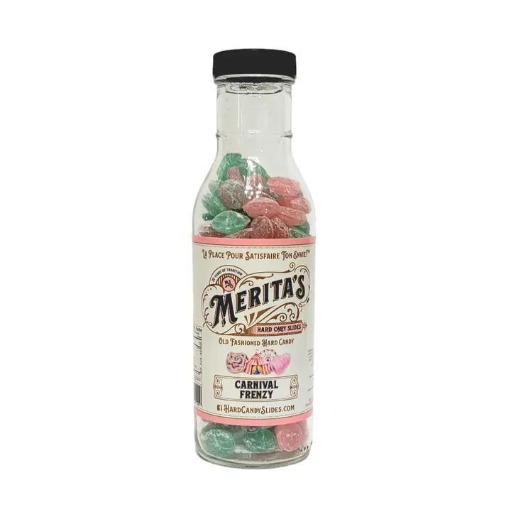 Ms. Merita's Hard Candy Slides - Carnival Frenzy Glass Bottle 12 oz
