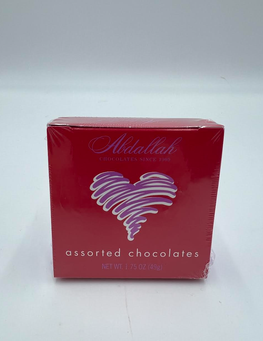 Abdallah Candies - Ornate Heart Box w/ Assorted Chocolates 1.75 oz - 4098V