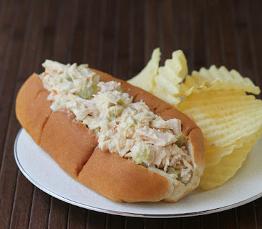 Tuna Salad Roll w/ Chips & Pickle Spear