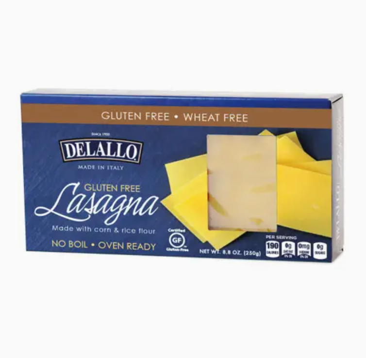 Delallo - Gluten Free Lasagna Pasta (Corn & Rice Flour) 8.8 oz - 55170