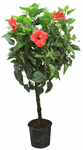 10" Hibiscus Braid Red T1024