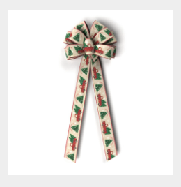 #40 Ten Loop Bow - Merry Christmas Trees and Truck - 2276-990-54