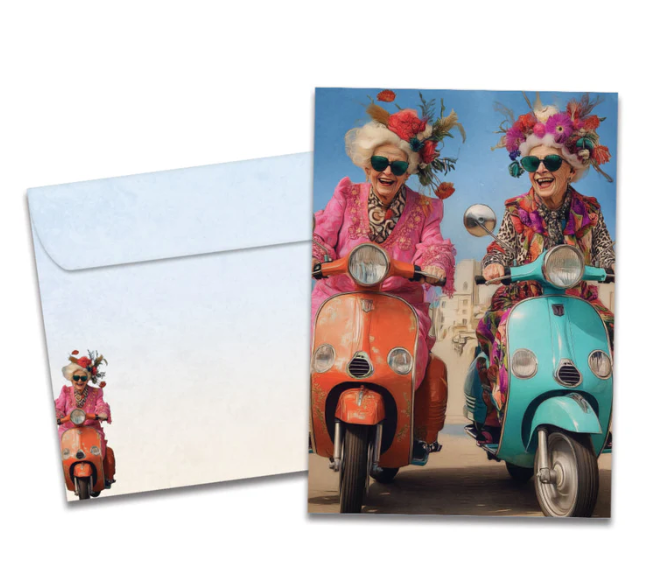 Tree-Free Greetings - Birthday Card - Grannies & Mopeds - 22475
