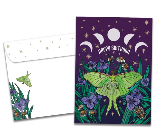 Tree-Free Greetings - Birthday Card - Magical Lunar Moth 22553