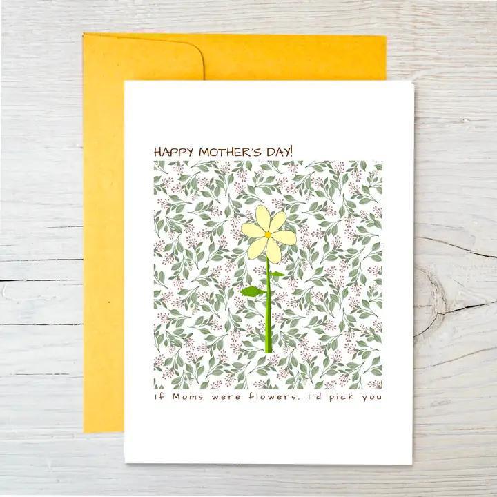 Raven's Edge Studio - Plantable Card | Mother's Day Card | Eco Card | I'd Pick You