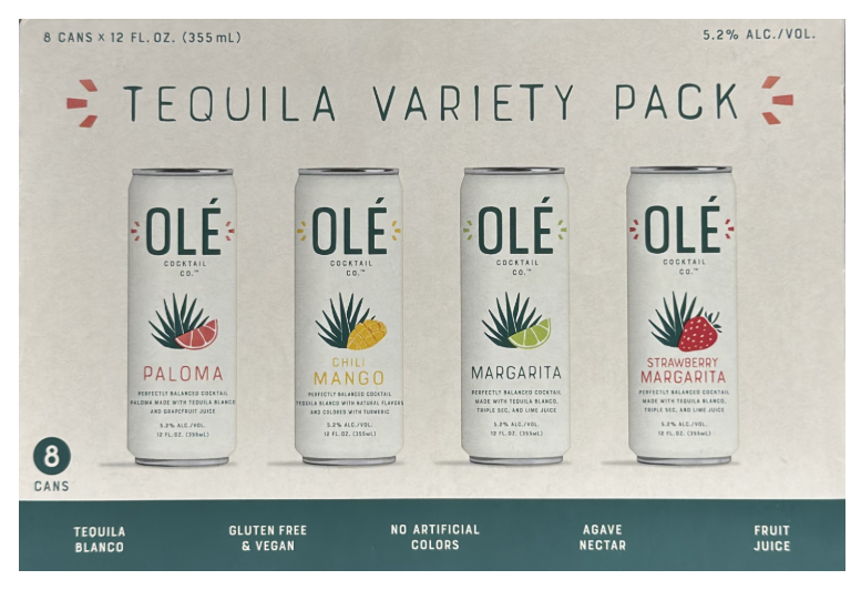 Ole Cocktail Co. - Tequila Variety Pack - 8 Pack 12 oz Cans - 609313