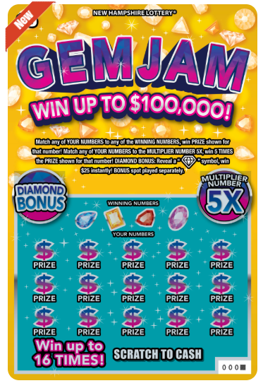 Scratch - $5 - Gem Jam - 1703