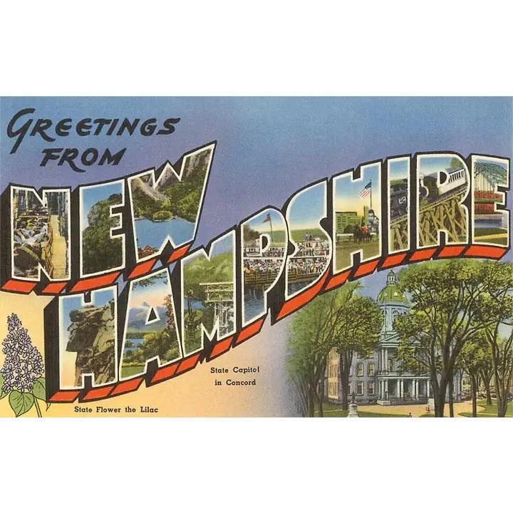 Found Image Press - Art Print NH-63 Greetings from New Hampshire - NH-00063-PB0101